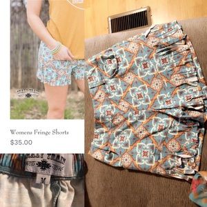 Crazy train Fringe shorts